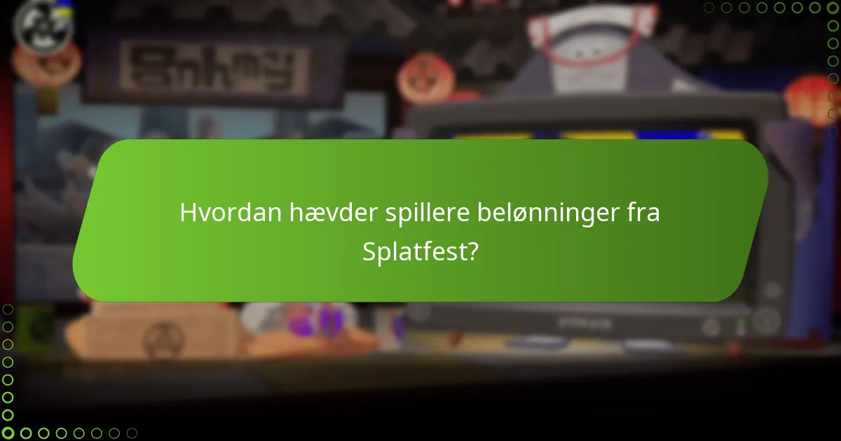 Hvordan hævder spillere belønninger fra Splatfest?